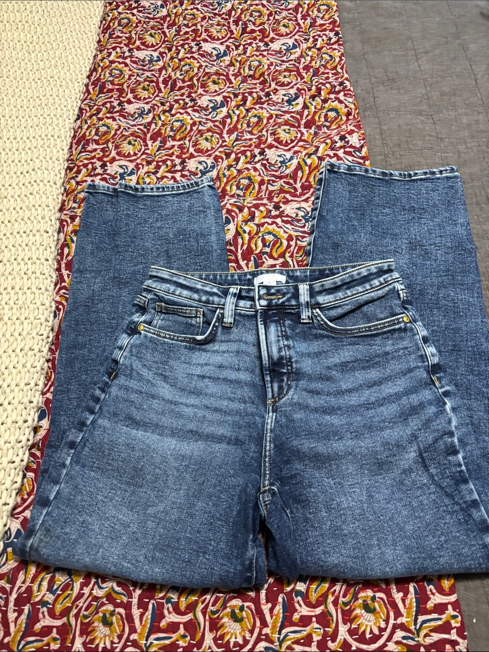 LC Lauren Conrad Light Blue Straight Jeans - Super High Rise